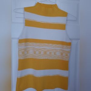 Nine West Women's Top Yellow/White Size XS